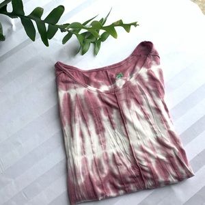 Green Tea Pink White Tie Dye Oversized Shirt NWT